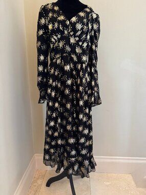 Stine Goya Silk Midi Cocktail Dress XL (10)